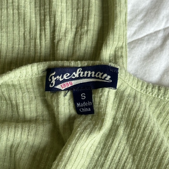 Freshman Light Green Ribbed Long Sleeve Top Set - Picture 3 of 3